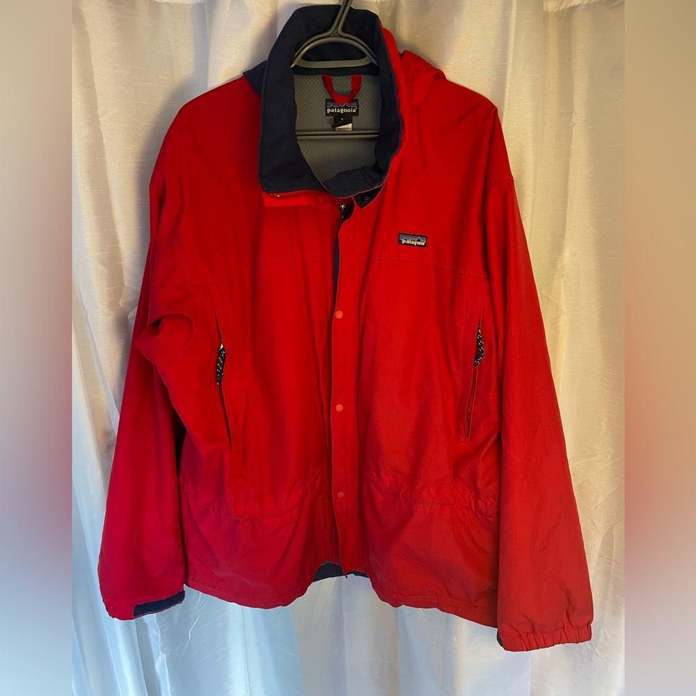 Vintage Patagonia Men's Red Windbreaker